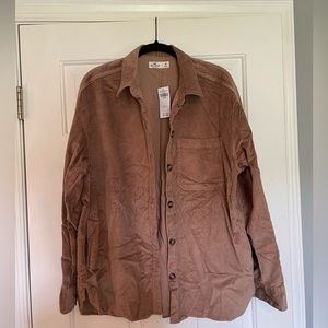 Women’s Hollister Oversized Long Sleeve Corduroy Shirt Jacket Size Medium